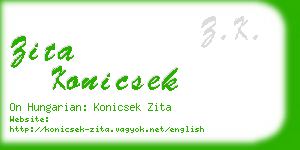 zita konicsek business card